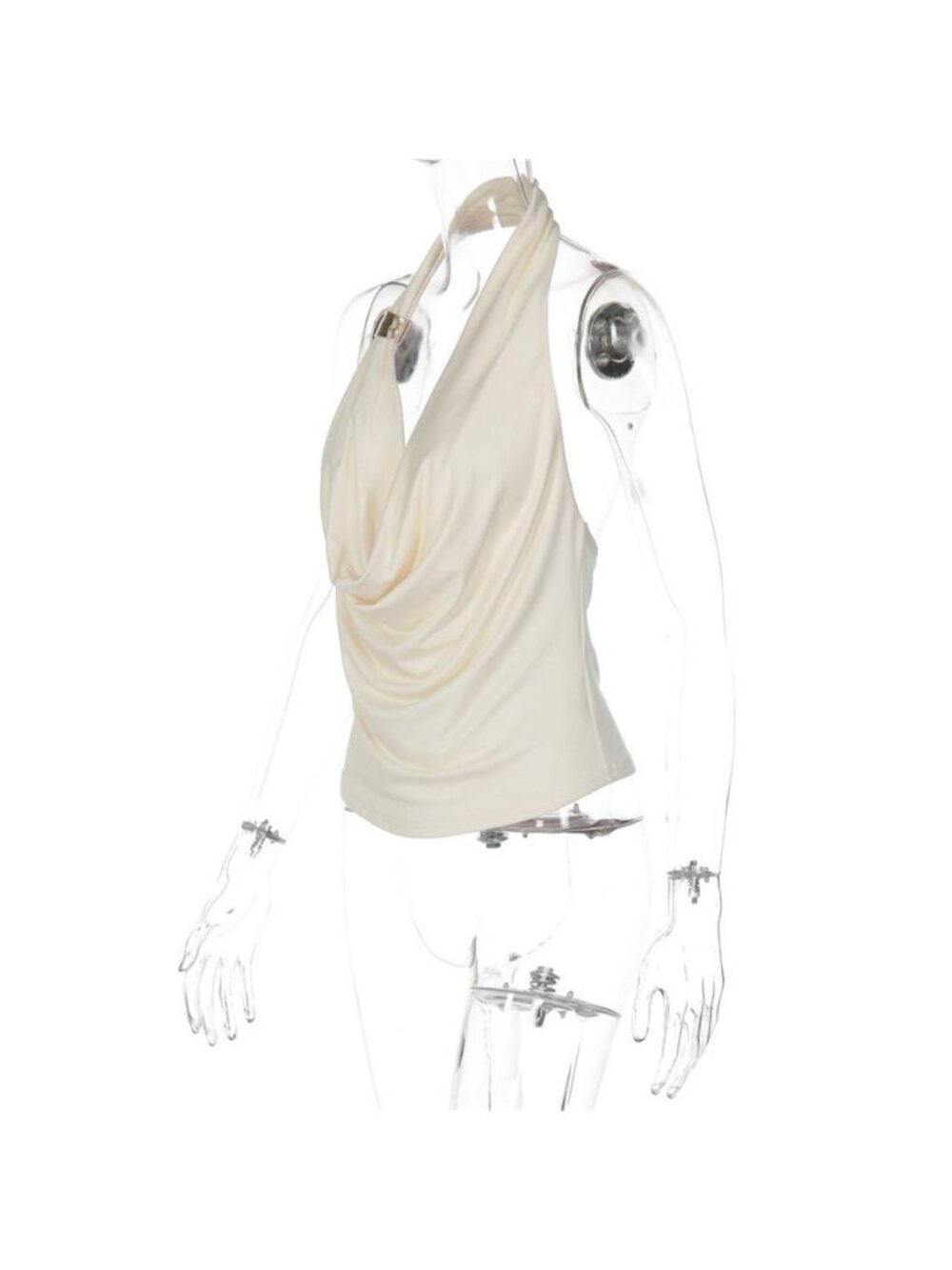 Halter Neck Ruched Tank - Picture 6 of 12